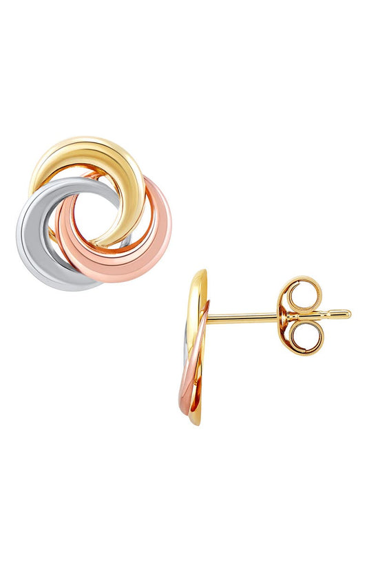 Frankie & Zoe Love Knot Button Stud Earrings