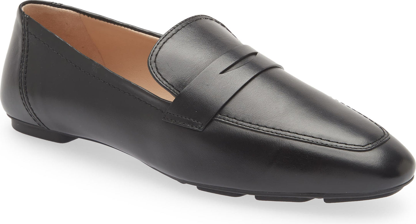 STUART WEITZMAN Jet Penny Loafer, Main, color, BLACK