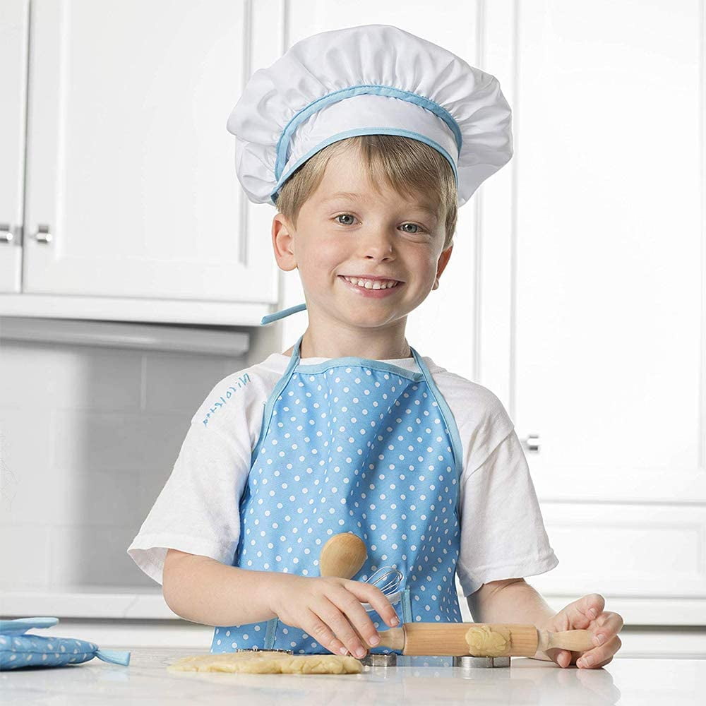 thumbnail image 2 of Kids Cooking Set - 11 Pcs Chef Role Play Kit for Girls, Perfect Birthday Gift for 3-6 Year Olds - Includes Apron, Hat, Mitt, Utensils - Festive Toys, 2 of 8