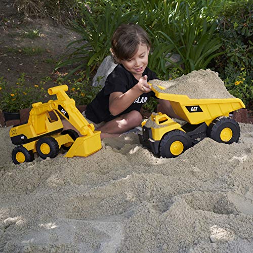 CatToysOfficial CAT Construction Tough Rigs 15" Dump Truck & Excavator Set Toys 2 Pack Ages 3+ Kid Powered Caterpillar Vehicle Set Indoor or Ourdor Play No Batteries Required