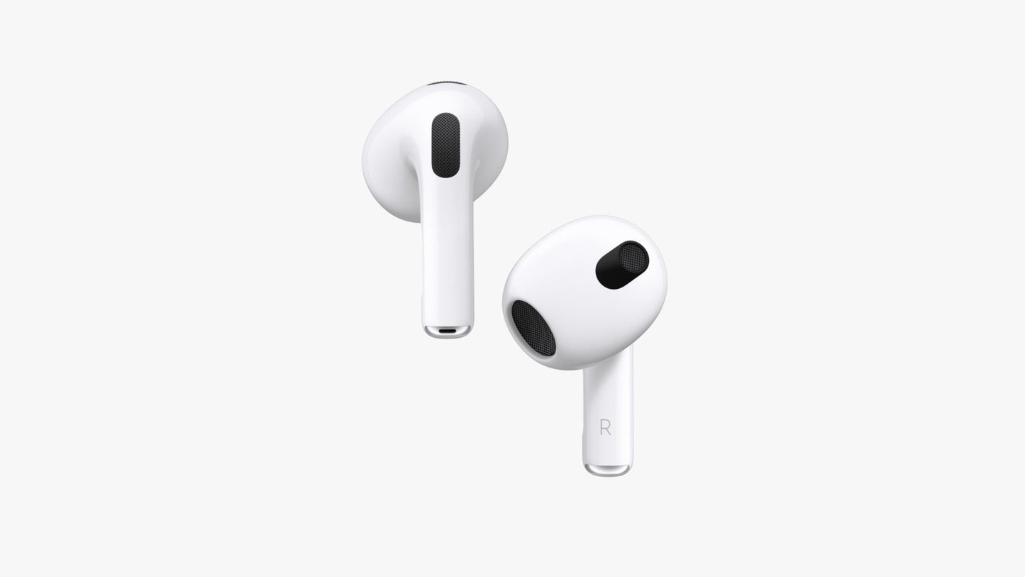 Apple AirPods (3rd Generation) Wireless Ear Buds, Bluetooth Headphones, Personalized Spatial Audio, Sweat and Water Resistant, Lightning Charging Case Included, Up to 30 Hours of Battery Life