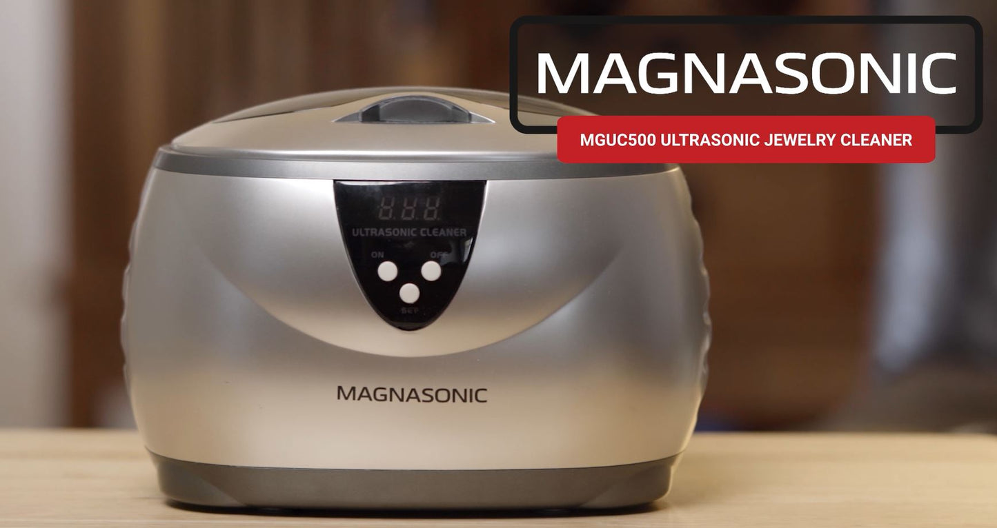 Magnasonic Professional Ultrasonic Jewelry Cleaner with Digital Timer for Eyeglasses, Rings, Coins (MGUC500)