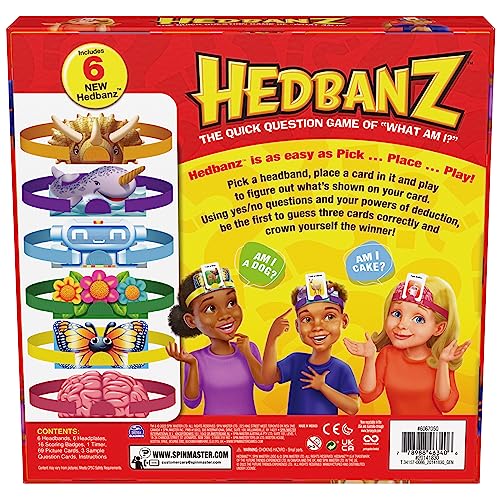 Hedbanz 2023 Edition Cards Picture Guessing Board Game- Family Games | Games for Family Game Night| Kids Games | Card Games for Families & Kids Ages 6 and up