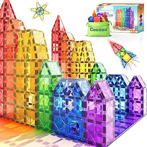 Magnetic Tiles Kids Toys STEM Magnet Toys for Toddler Magnetic