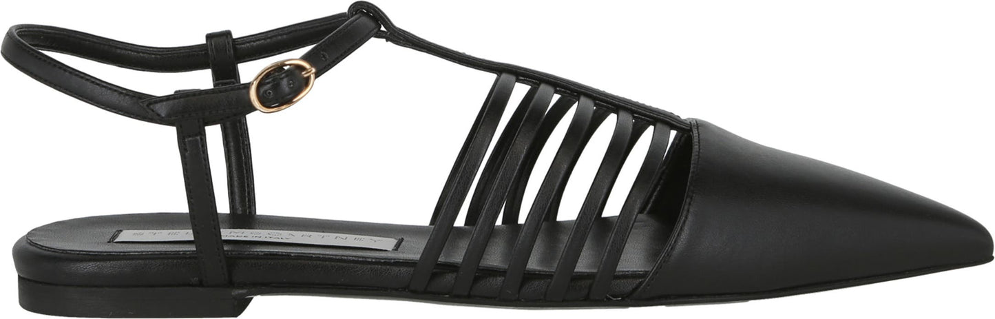 Stella McCartney Caged Ballet Flat, Alternate, color, BLACK