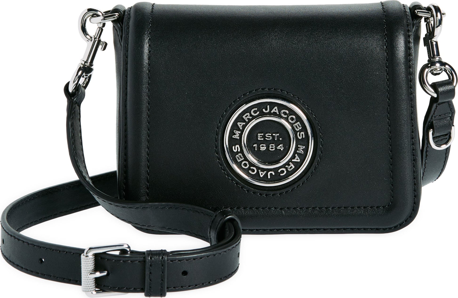 Marc Jacobs Small Messenger Crossbody Bag, Main, color, Black