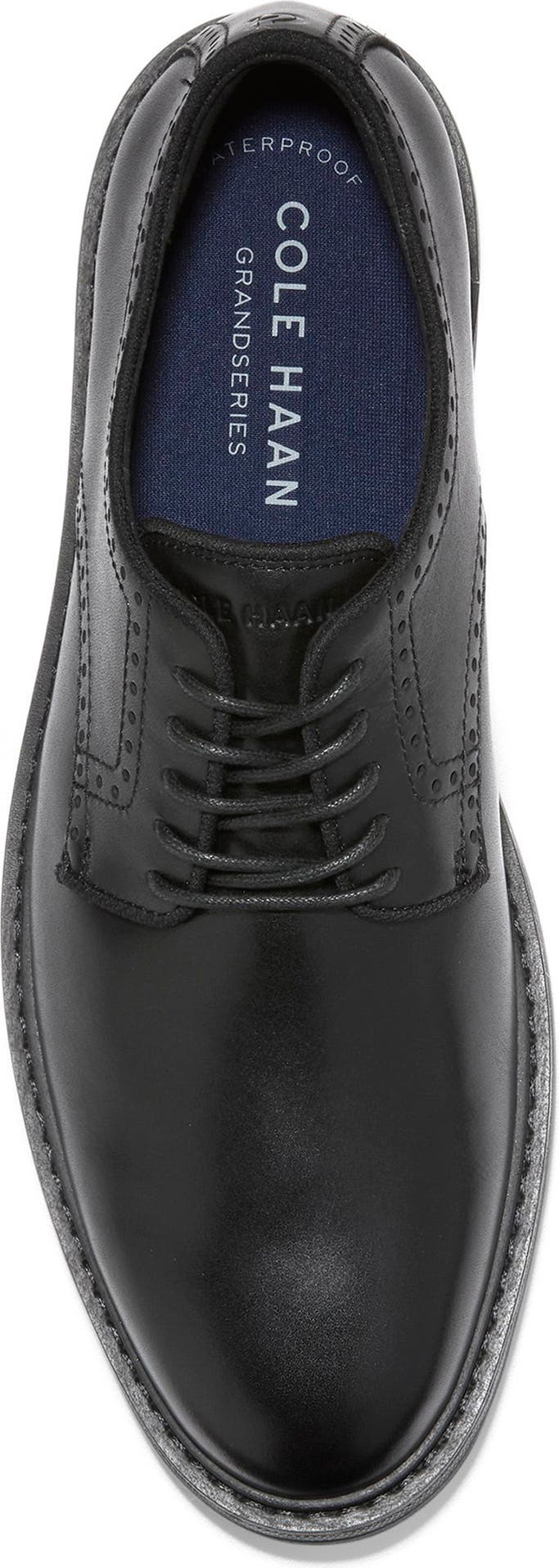 Cole Haan Goto Waterproof Leather Plain Toe Derby, Alternate, color, BLACK WP