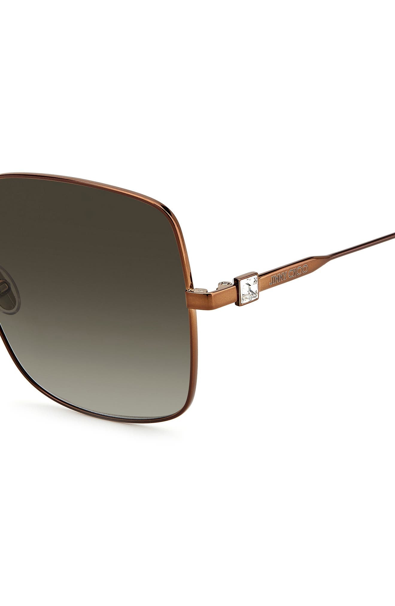 Jimmy Choo Lilis 58mm Square Sunglasses, Alternate, color, BRONZE / BROWN GRADIENT