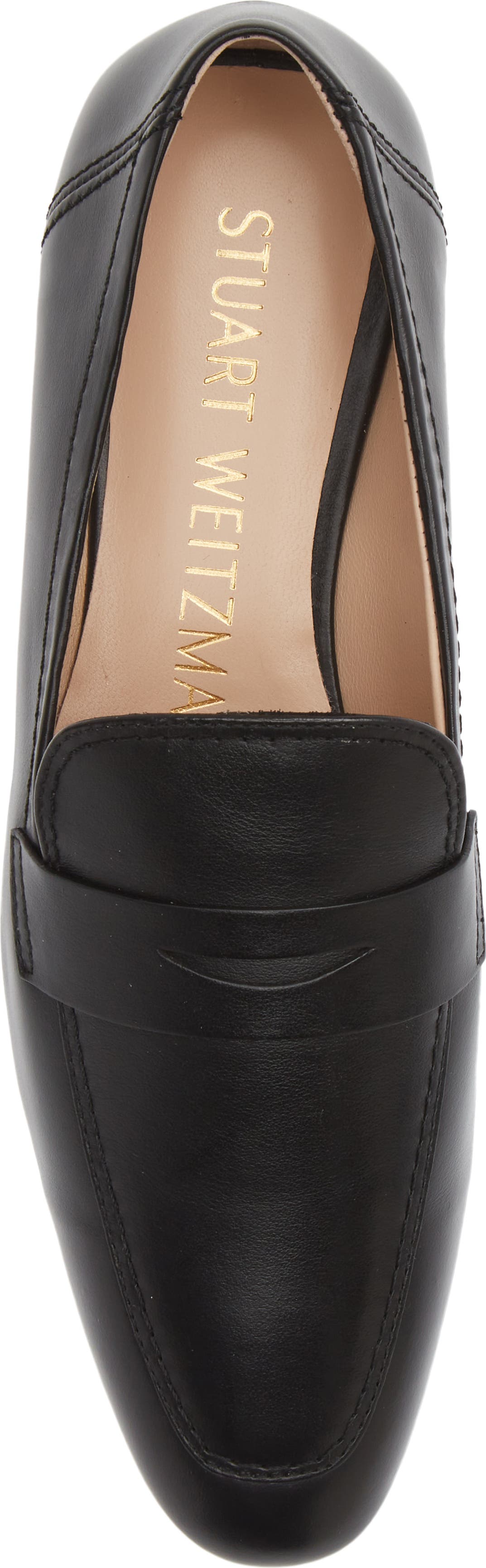 STUART WEITZMAN Jet Penny Loafer, Alternate, color, BLACK