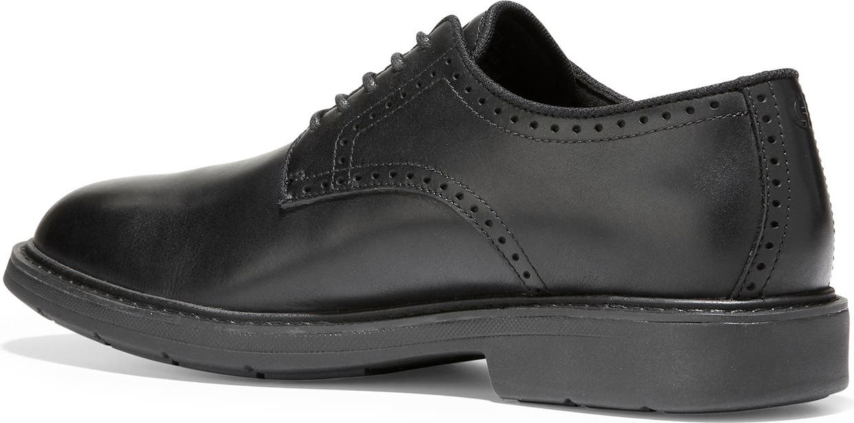 Cole Haan Goto Waterproof Leather Plain Toe Derby, Alternate, color, BLACK WP