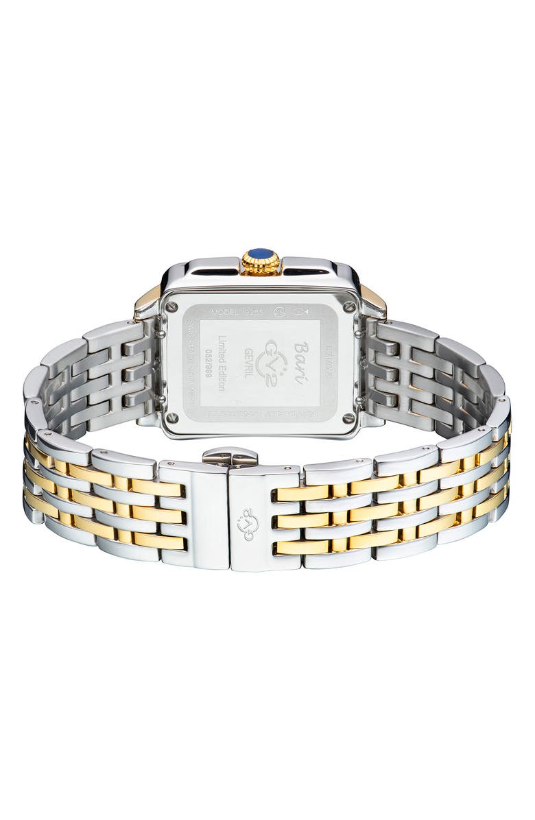 GV2 Women's Bari Mother of Pearl Diamond Bracelet Watch, 34mm x 30mm