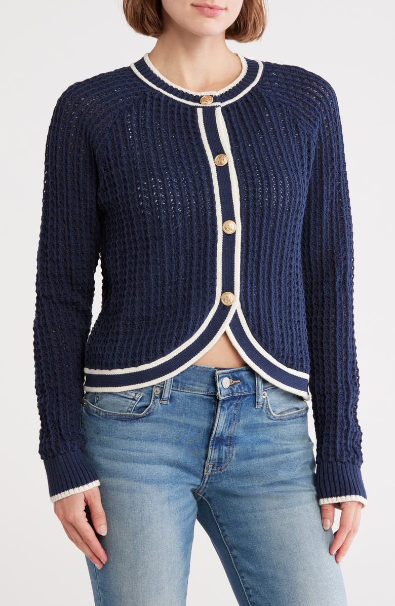 Lucky Brand Cotton Blend Sweater Jacket