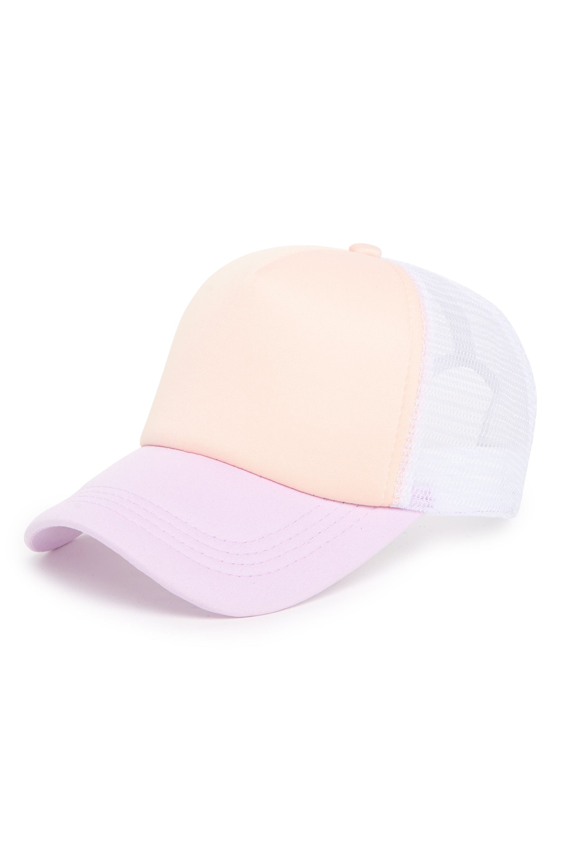 Melrose and Market Colorblock Baseball Cap, Main, color, PEACH MULTI COMBO