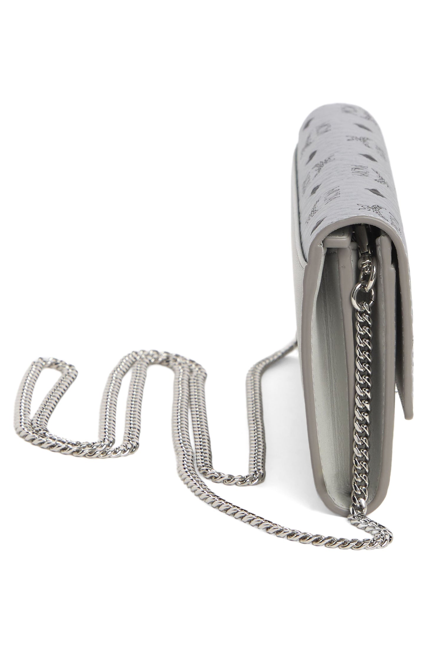 MCM Travia Visetos Wallet on a Chain, Alternate, color, SILVER