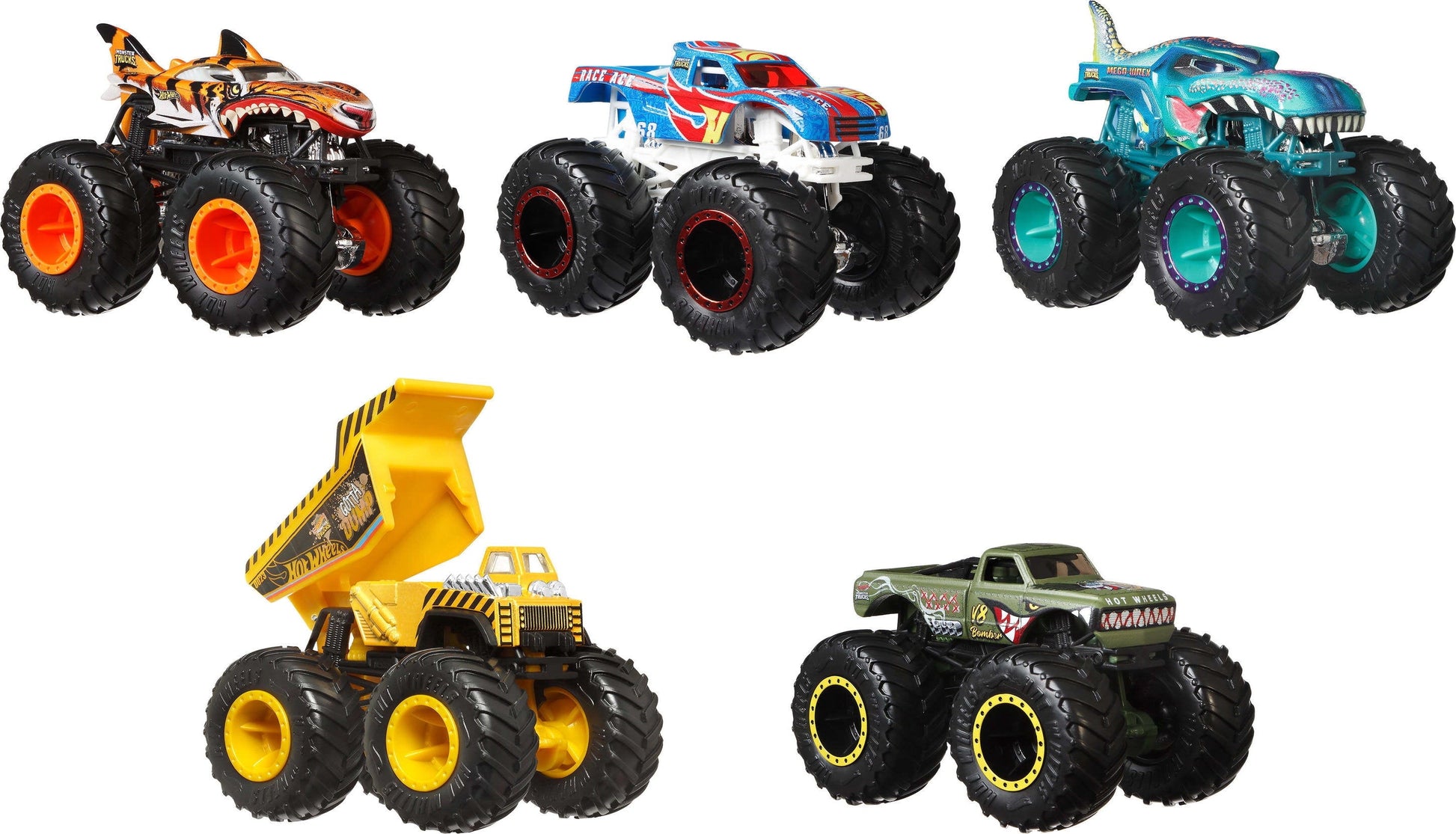 thumbnail image 3 of Hot Wheels Monster Trucks Crash Crew, 5-Pack of 1:64 Scale Toy Trucks, 1.82 lb, 3 of 7