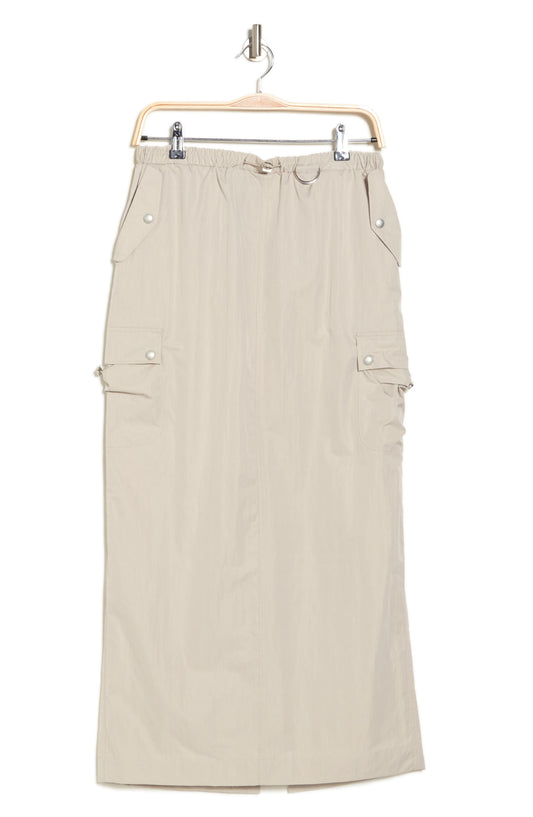 BLANKNYC Drawstring Utility Pocket Maxi Skirt, Main, color, AT EASE