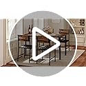 Amazon IRONCK Dining Table Set for 4, Wood Kitchen Table with Upholstered Chairs for Kitchen & Dining Room, Compact Dining Set for Small Spaces, White & Gold