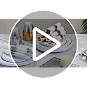175 Piece Silver Plastic Dinnerware Set for 25 Guests, Fancy Disposable Plates for Party, Include: 25 Dinner Plates, 25 Dessert Plates, 25 Pre Rolled Napkins with Silver Silverware, 25 Cups