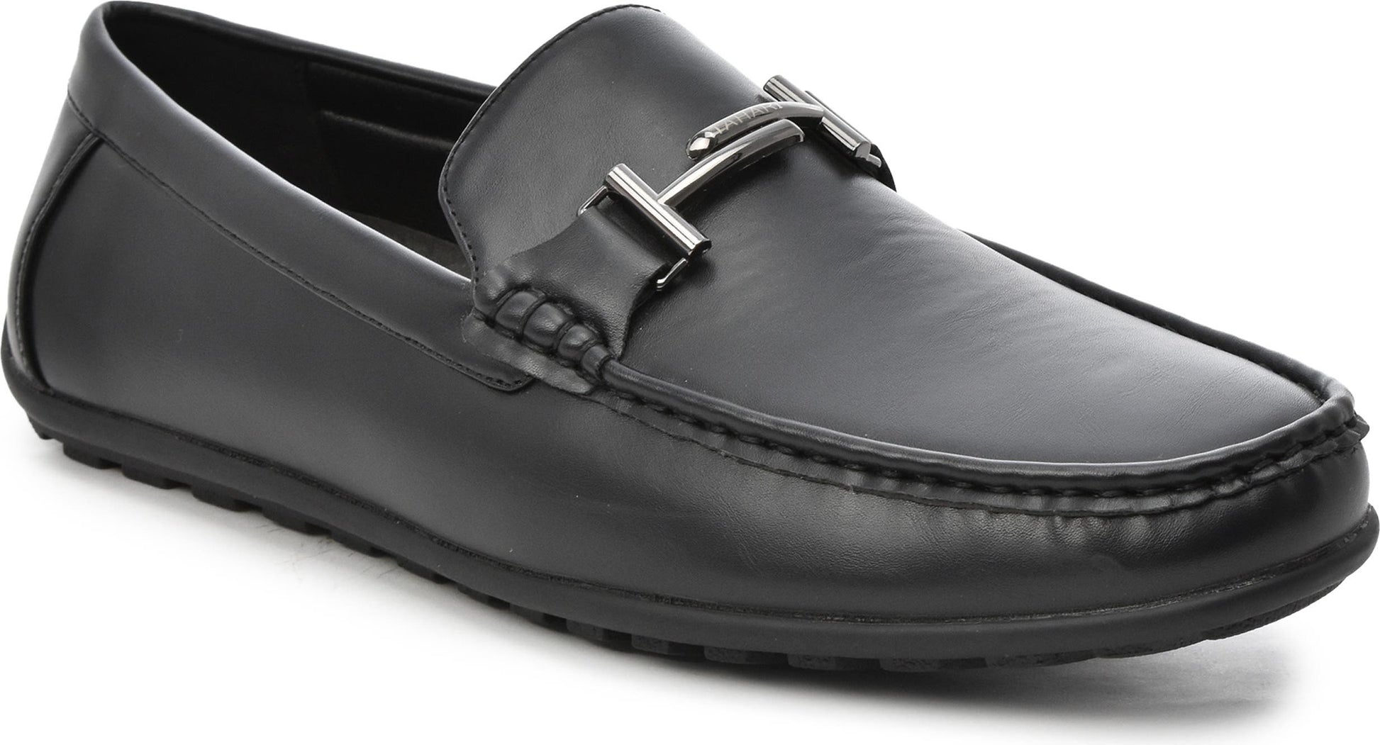 Tahari Lukas Bit Driving Loafer, Main, color, BLACK