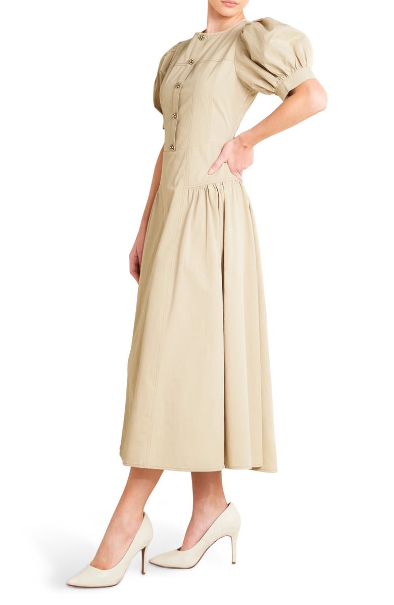 FREEMARKET Solid Midi Dress