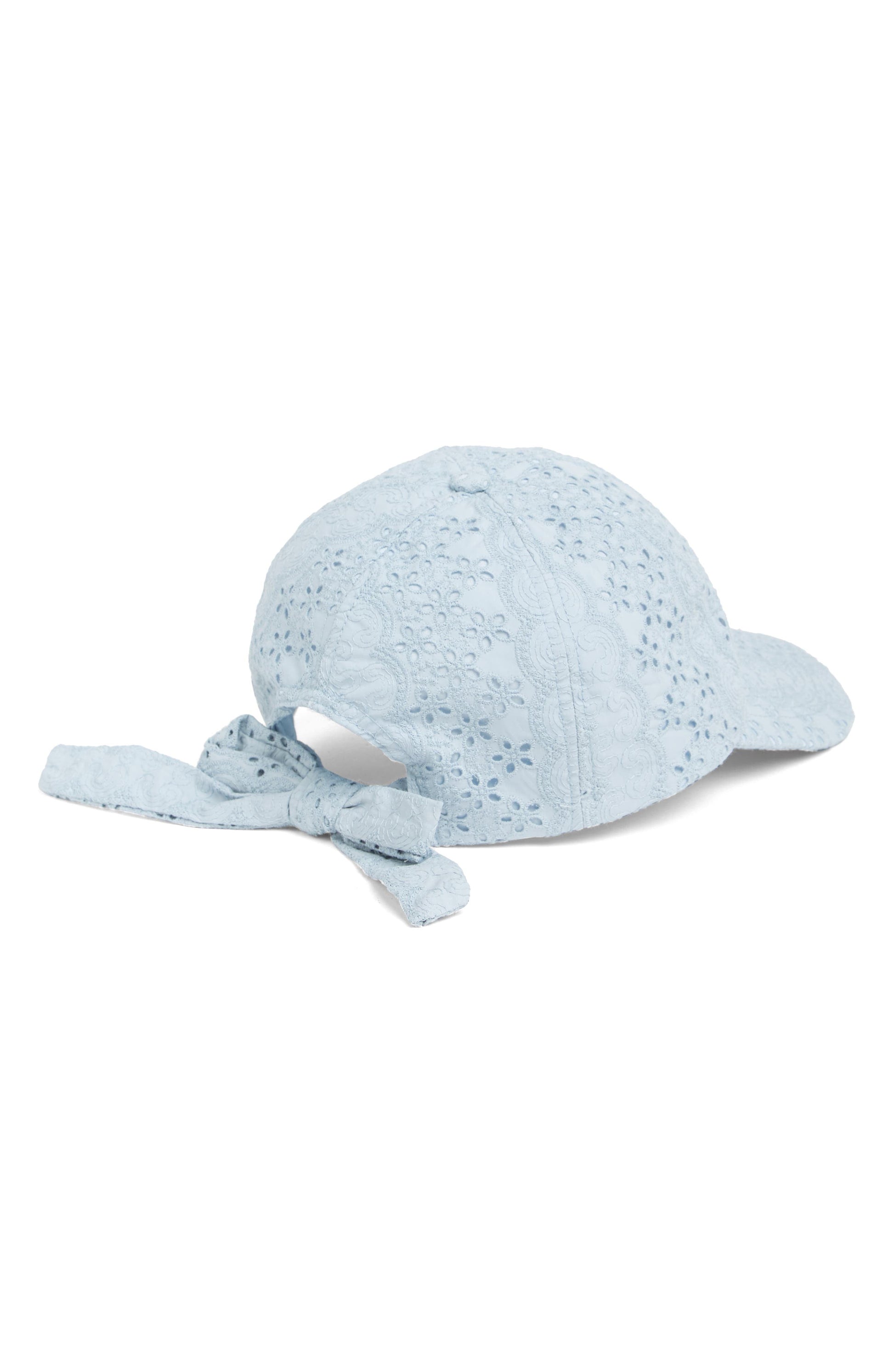 Vince Camuto Eyelet Baseball Tied Cap, Alternate, color, CHAMBRAY