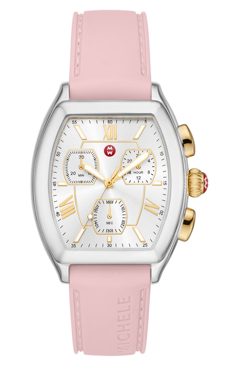 MICHELE Releve Silicone Strap Watch, 36mm