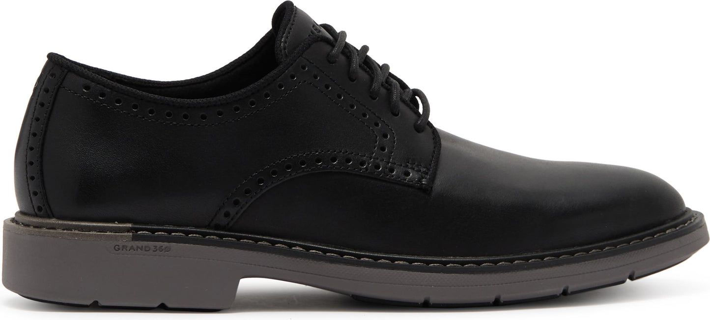 Cole Haan Goto Leather Plain Toe Derby, Alternate, color, BLACK/GRAY MIDSOLE