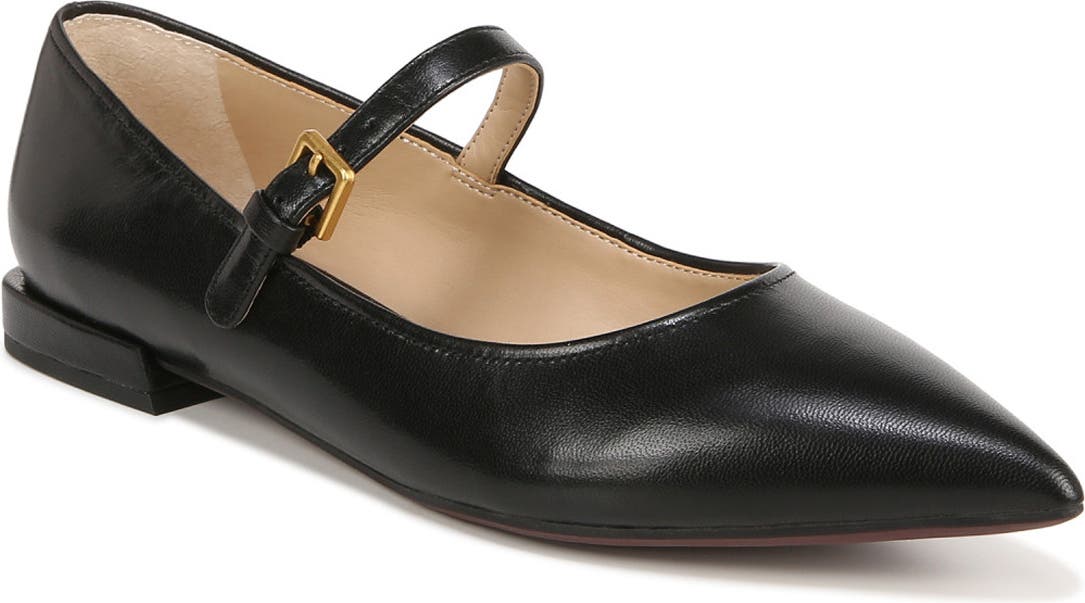 Franco Sarto Nalin Pointed Toe Flat, Main, color, Black