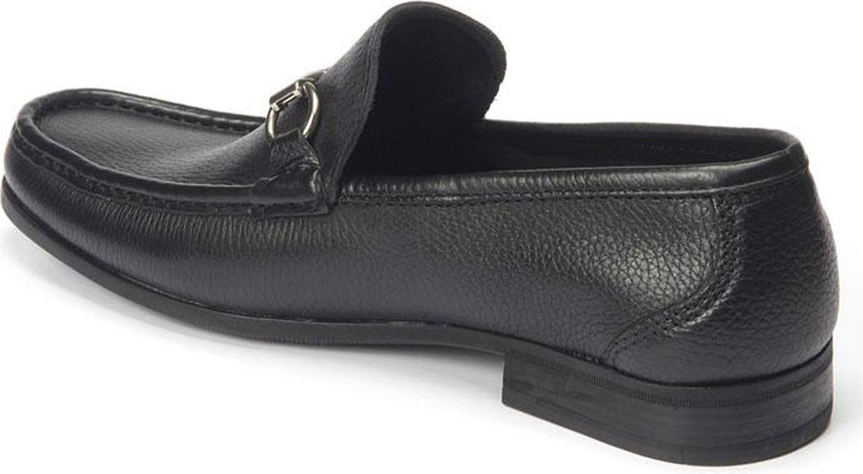 SANDRO MOSCOLONI Enrico Leather Bit Loafer, Alternate, color, BLACK