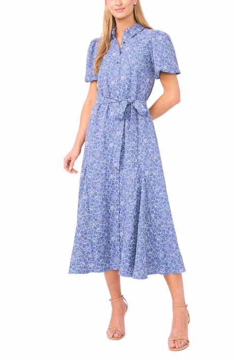 Courtney Placed Floral Long Sleeve Dress