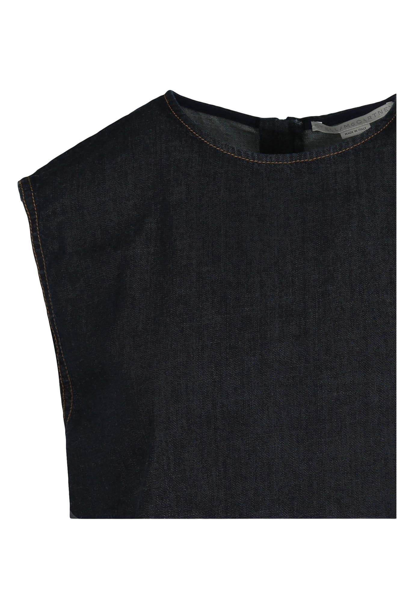 Stella McCartney Piper Denim Sleeveless Top, Alternate, color, DARK INDIGO