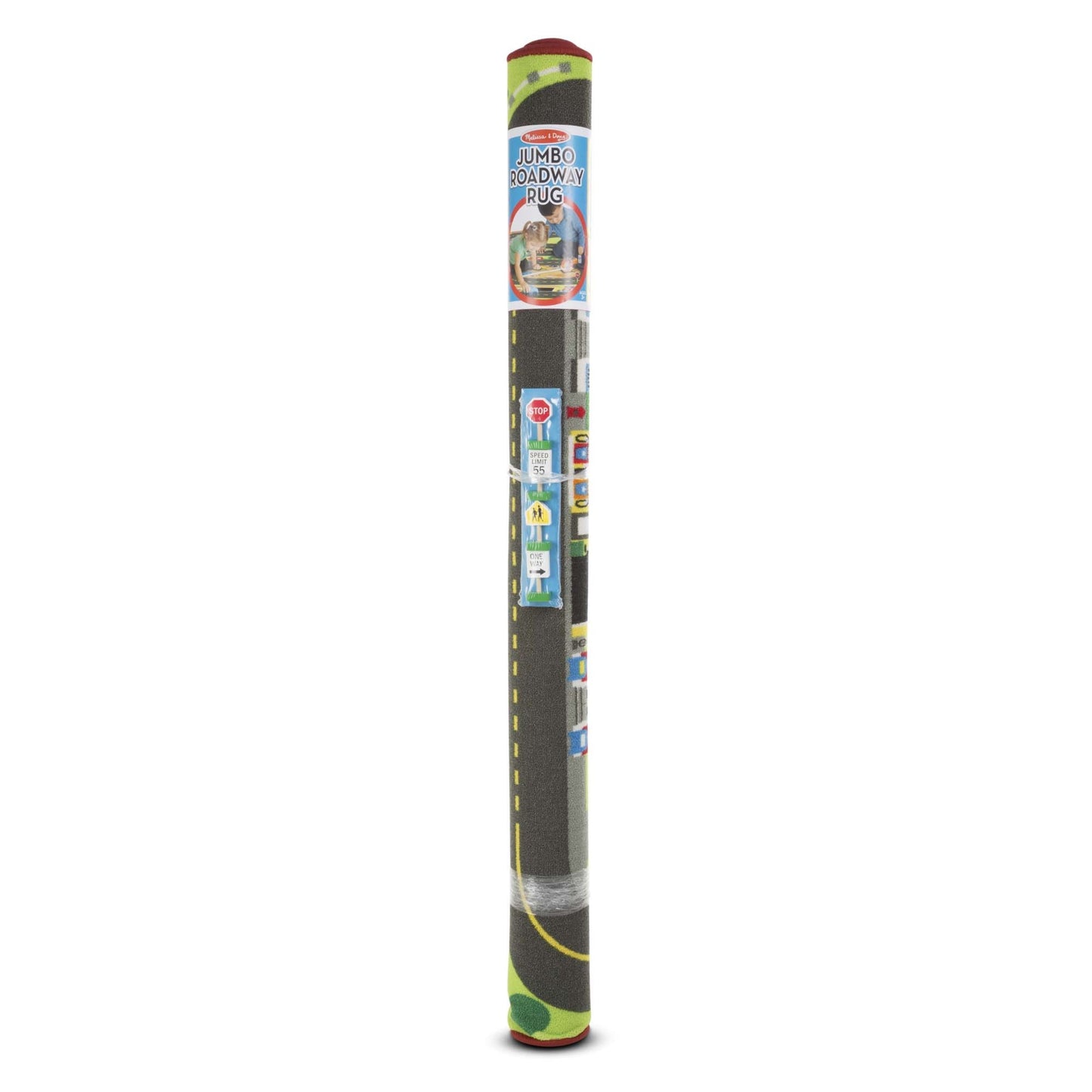 Walmart Melissa & Doug Jumbo Roadway Activity Rug, 4 Wooden Traffic Signs, 79"L X 60"W