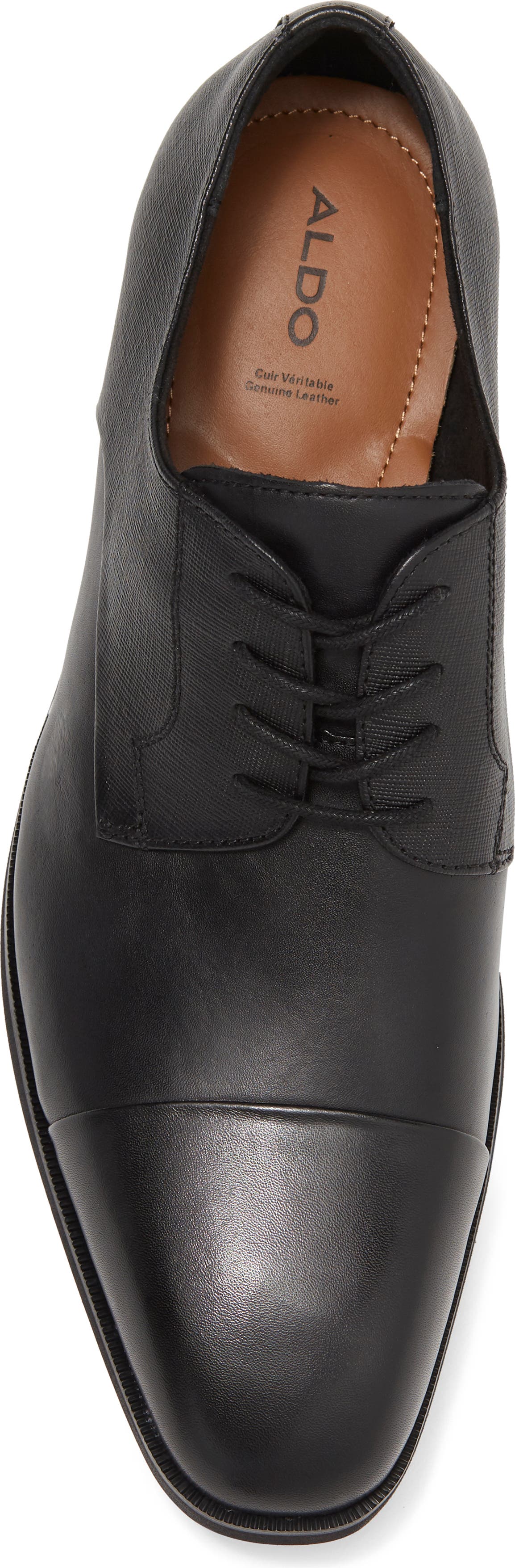 ALDO Rothko Cap Toe Derby, Alternate, color, BLACK