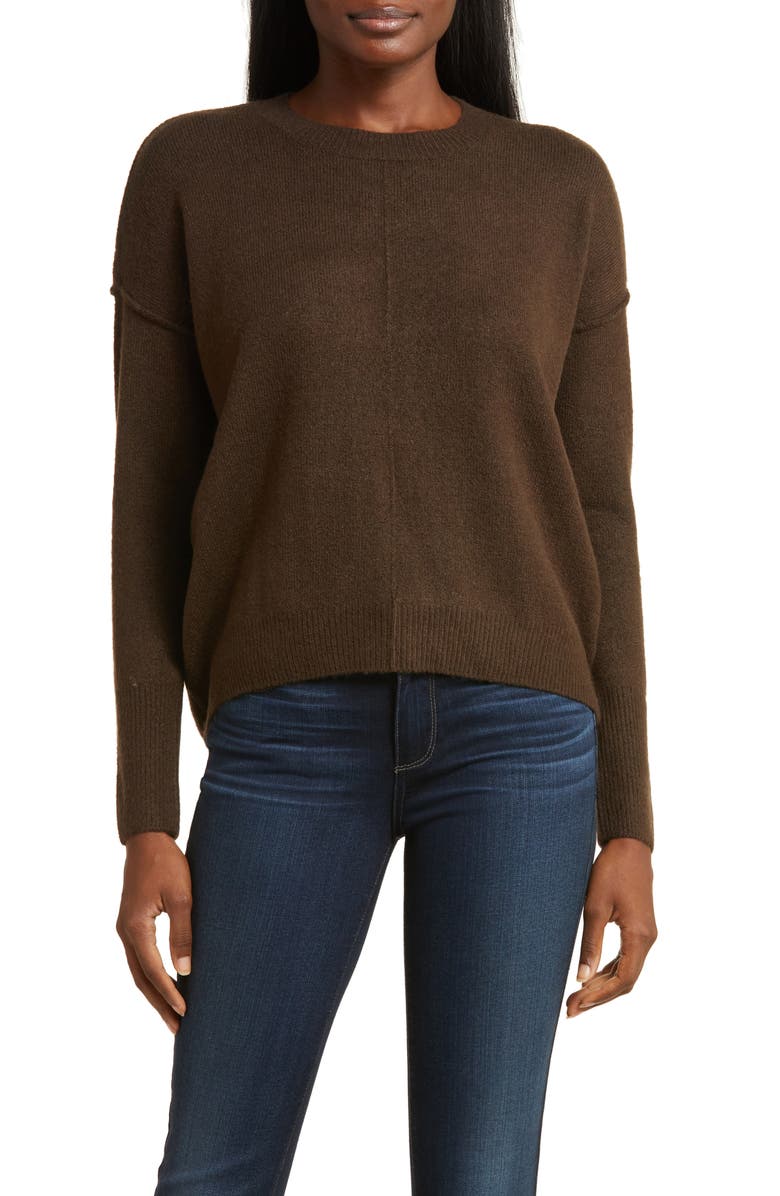 Vince Camuto Exposed Seam Crewneck Sweater