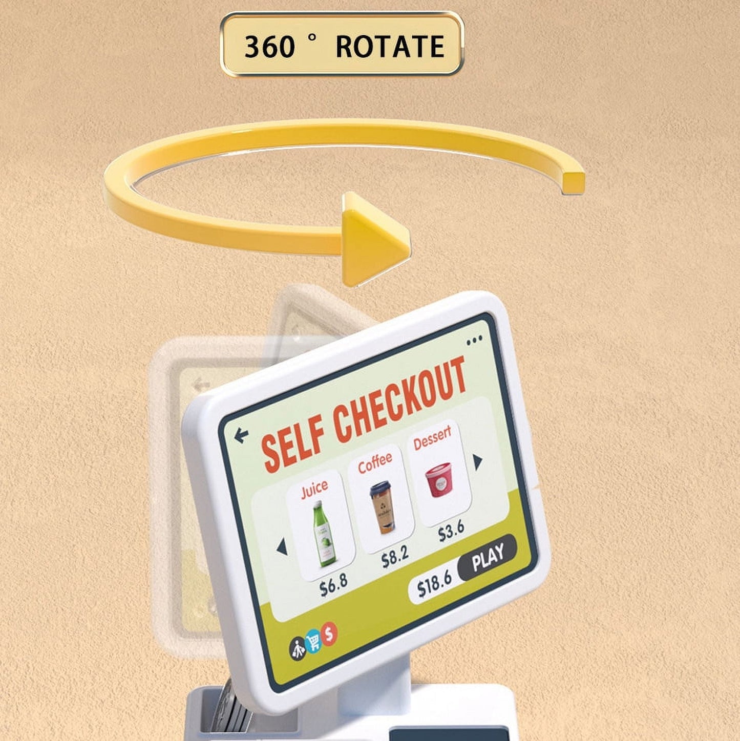 Walmart Adofi 46PCS Upgraded Cash Register Playset for Kids, Cashier Register Toy, Kids Pretend Play Cash Register Toys with Scanner, Shopping Cart, Calculator, Play Food, Toys for Girls 3 6 Years-Green