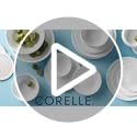 Corelle Vitrelle 18-Piece Service for 6 Dinnerware Set, Triple Layer Glass and Chip Resistant, Lightweight Round Plates and Bowls Set, Winter Frost White