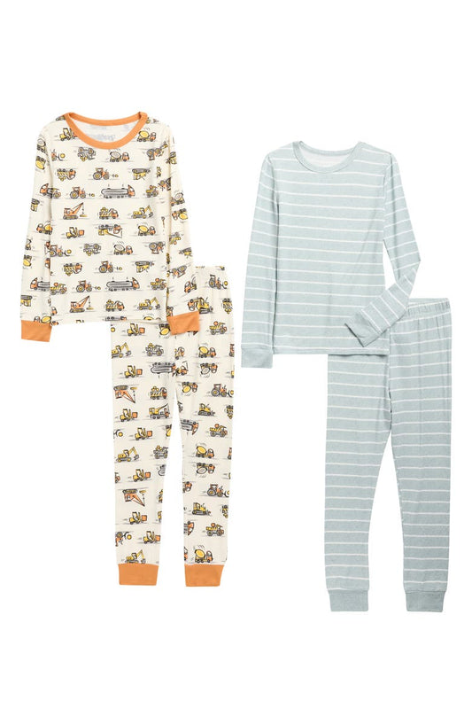 SLEEP ON IT Kids' Construction 4-Piece Pajamas