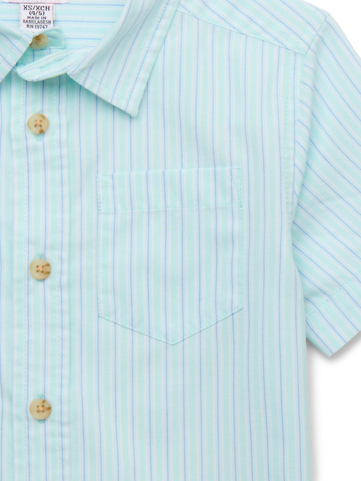 Walmart Wrangler Boys Button-Up Short Sleeve Shirt, Sizes 4-16
