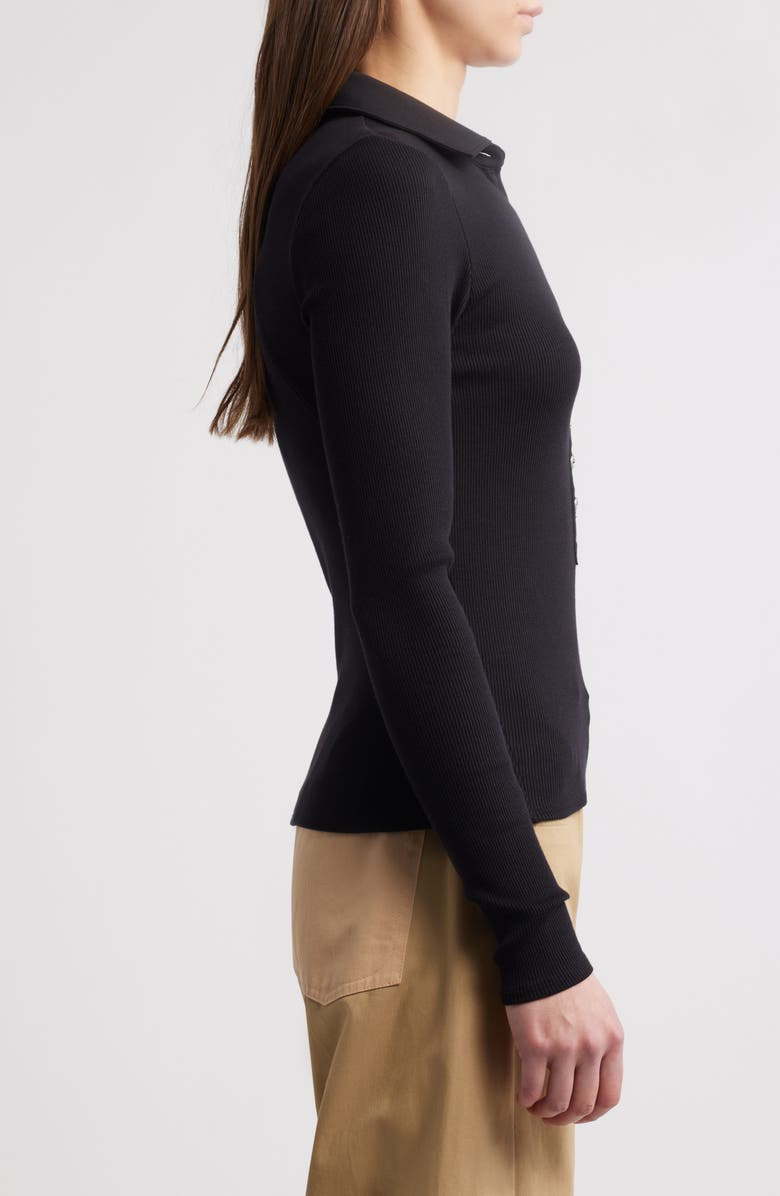 rag & bone The Essential Rib Long Sleeve Polo