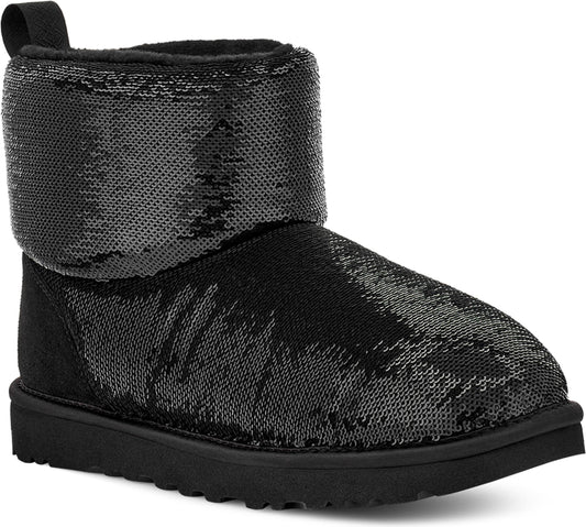 UGG<sup>®</sup> Classic Mini Mirror Ball Bootie, Main, color, Black