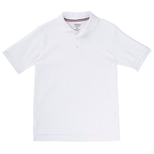 Walmart French Toast Husky Boys' Pique Polo Shirt - white, 14 - 16 (Big Boys)