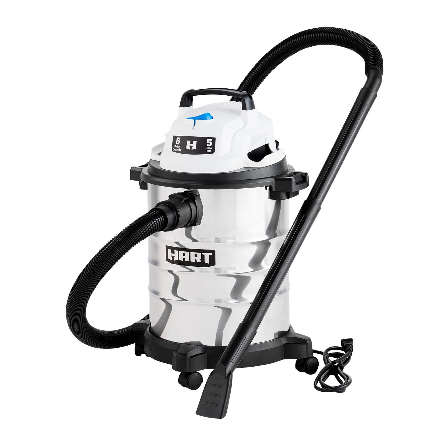 thumbnail video image 2 of HART 6 Gallon 5 Peak HP Stainless Steel Wet/Dry Vacuum with Bonus Car Cleaning Kit, New, 2 of 16