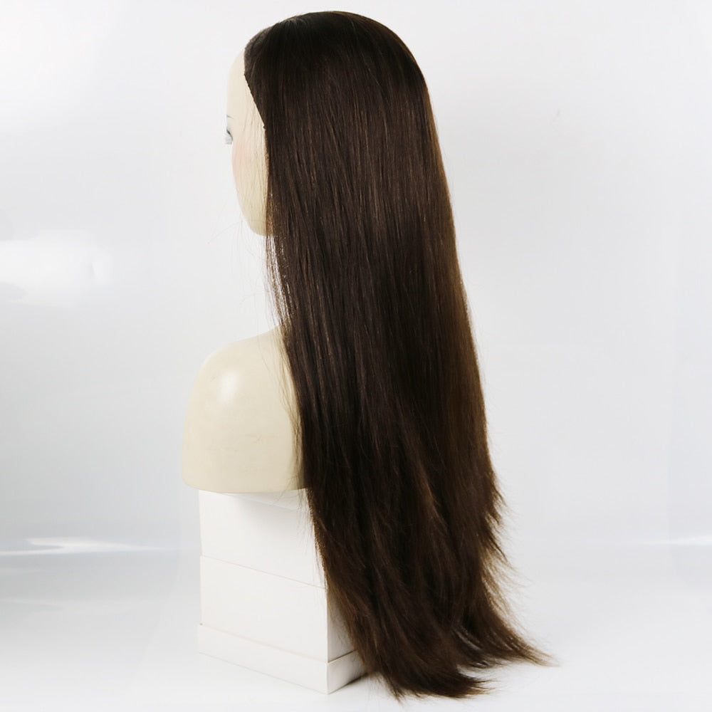 Jewish Wig Kosher Wigs Bandfall Wigs and Hatfall Peluca Unprocessed European Virgin Human Hair Natural Color Straight Sheitel