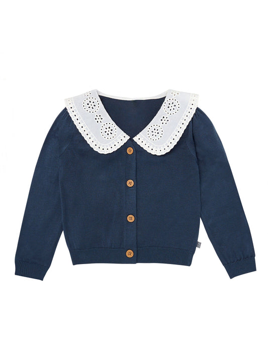 Walmart Modern Moments by Gerber Toddler Girl Woven Collar Sweater, Sizes 12M-5T