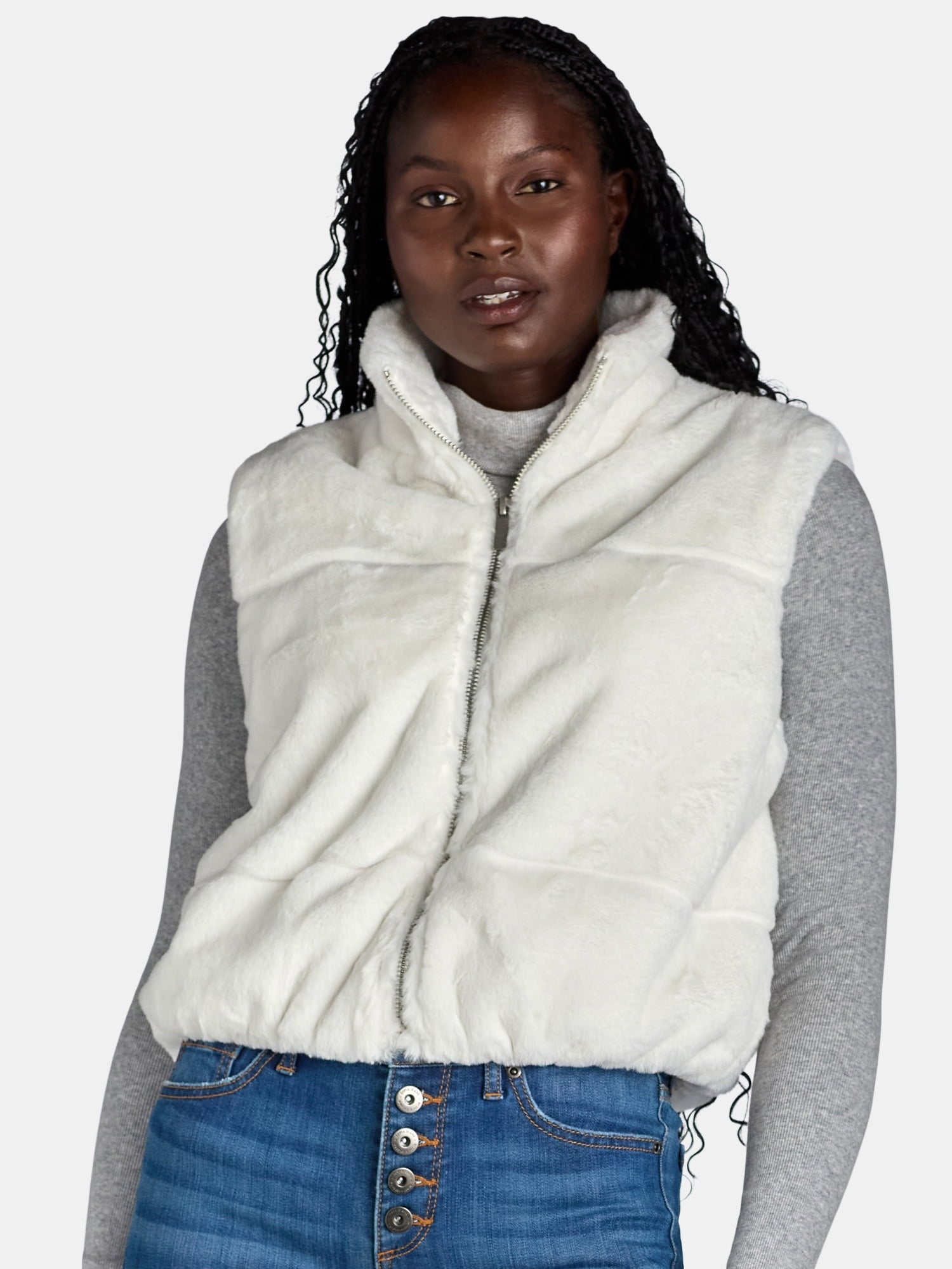 thumbnail image 4 of Madden NYC Women’s Faux Fur Vest, Midweight, Sizes XXS-XXL, 4 of 8