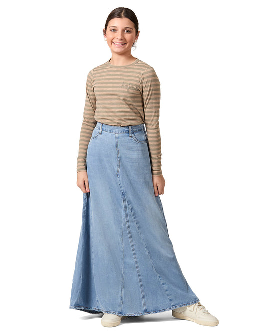 Walmart MeMoi Girls Nautical Striped Cotton-Rich Long Sleeve T-Shirt - Girls - Female
