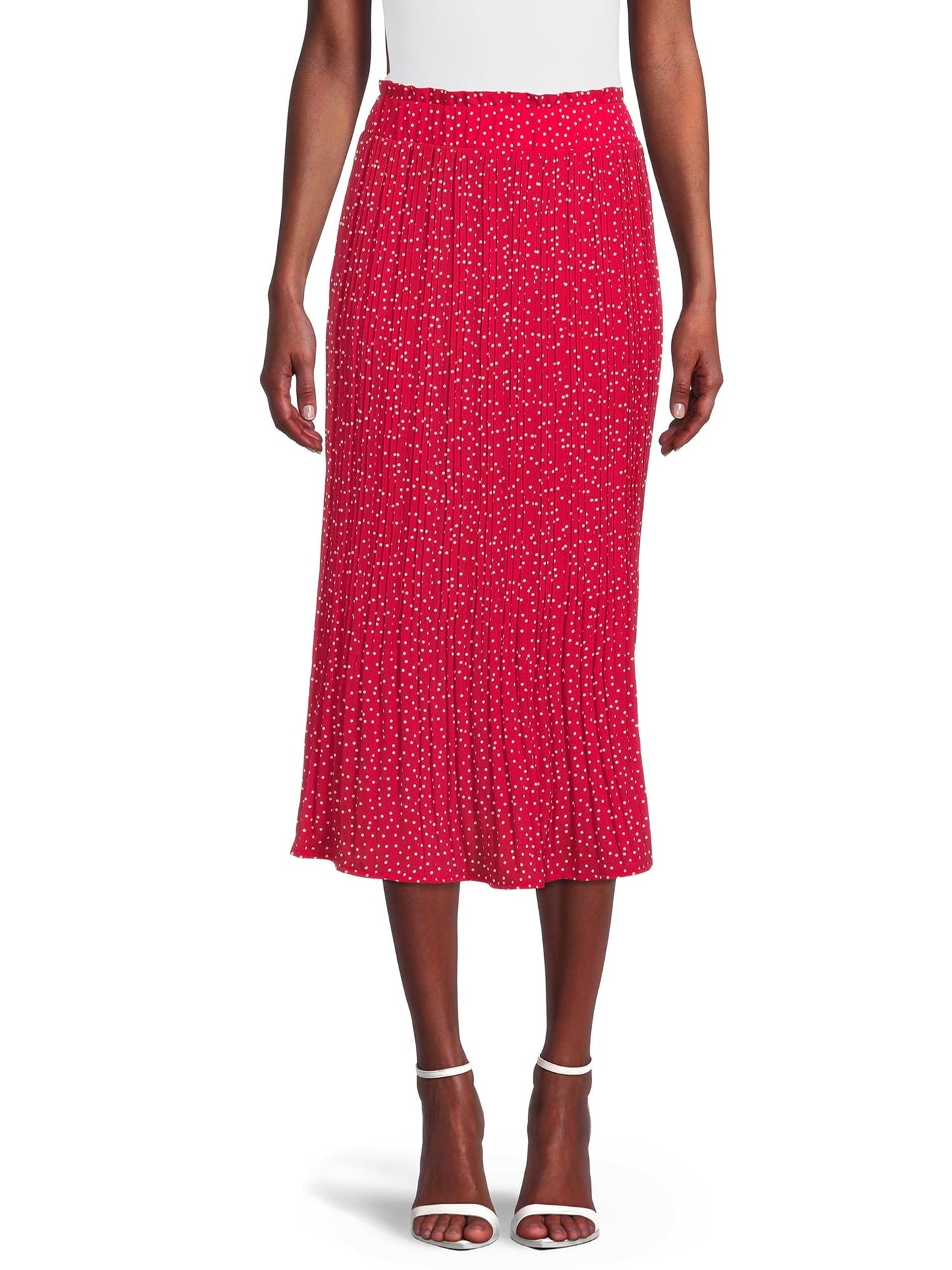 Nine.Eight Women's High-Waisted Midi Swing Skirt - image 1 of 5