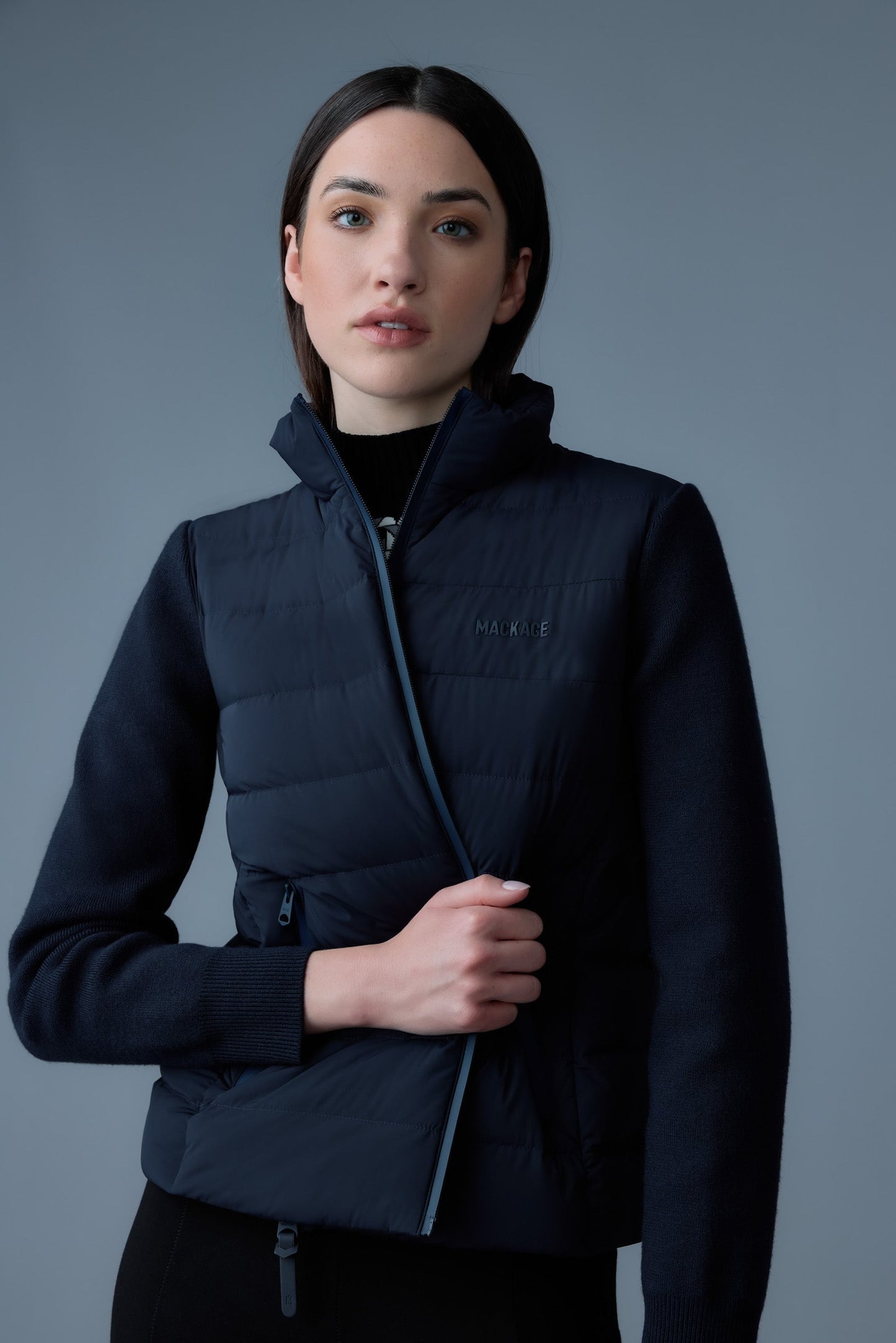 OCEANE-CITY Light down mixed-media jacket