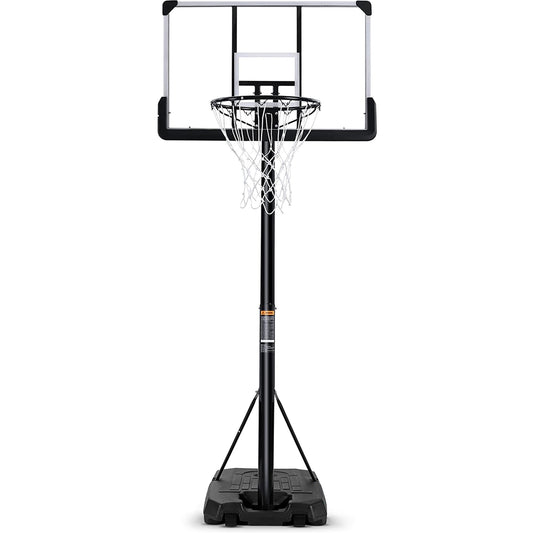 thumbnail image 1 of Portable Basketball Hoop Goal Basketball Hoop System Height Adjustable 7 ft. 6 in..10 ft. with 44 inch Indoor Outdoor PVC Backboard Material, 1 of 14