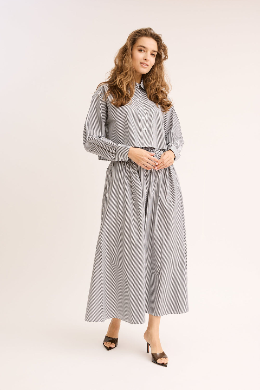 Sleeveless Poplin Maxi Dress